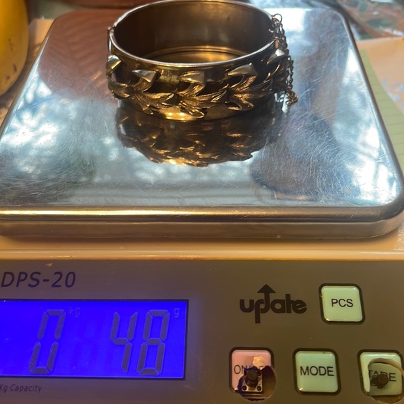 Old Flea Market silver locks down with chain and push button mechanism 48grams - Picture 10 of 10